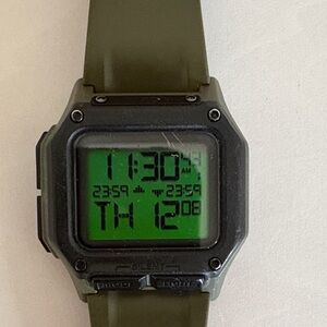 Nixon Black and Green Digital Smartwatch